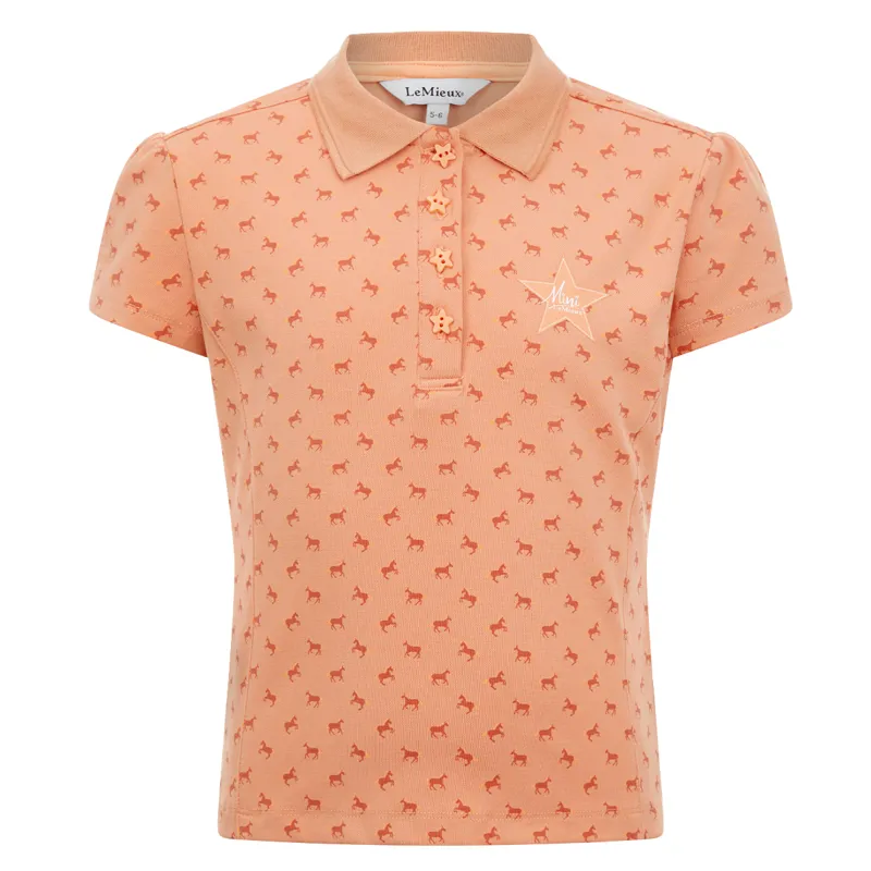 LeMieux Mini Junior Girls Polo Shirt - Sherbert