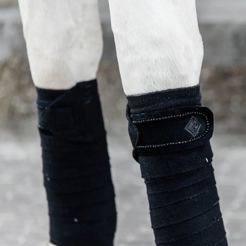 Kentucky Velvet Pearls Polar Fleece Bandages - Black-5