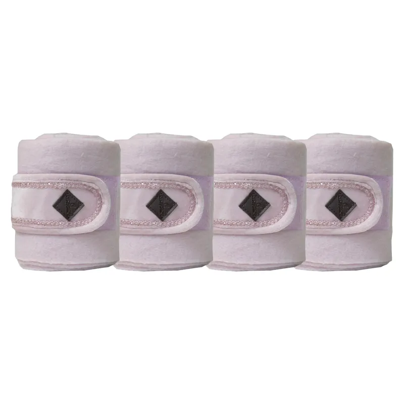 Kentucky Velvet Pearls Polar Fleece Bandages - Soft Rose-1