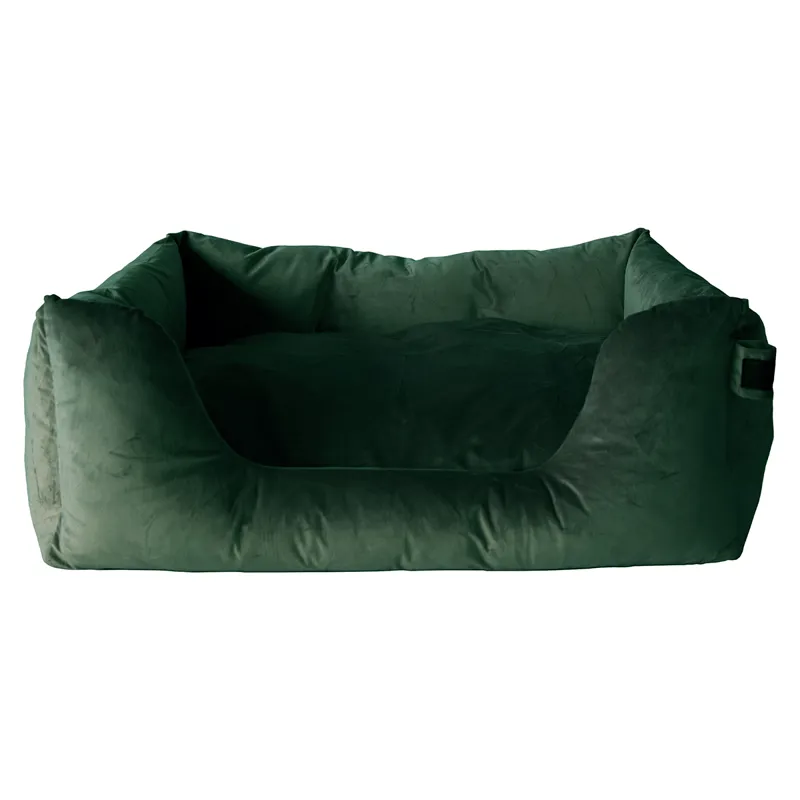 Kentucky Velvet Dog Bed - Pine Green-1