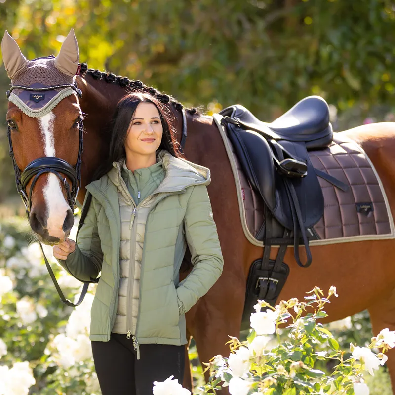 LeMieux Loire Classic Satin Dressage Square - Walnut-7