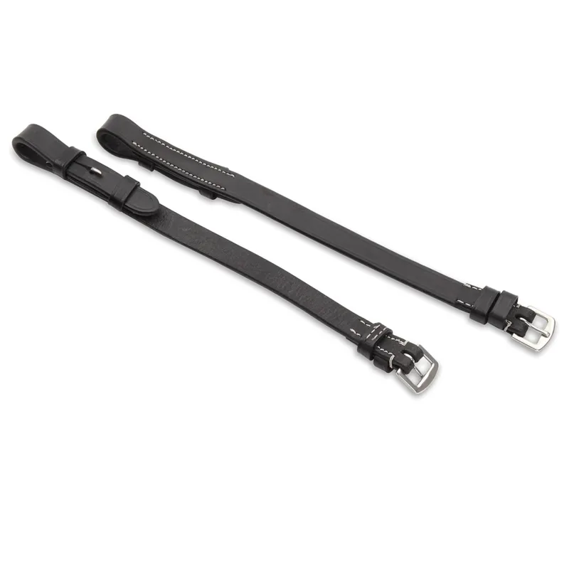 Shires Avignon Cheek Pieces With Hook Studs - Black