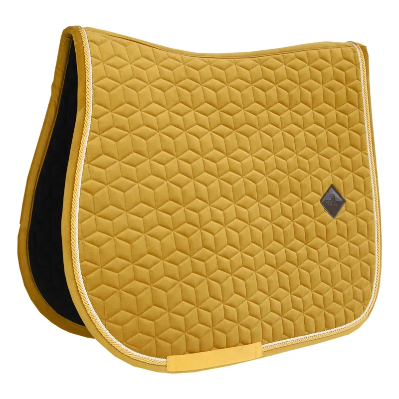 Kentucky Velvet Jumping Saddlecloth - Mustard