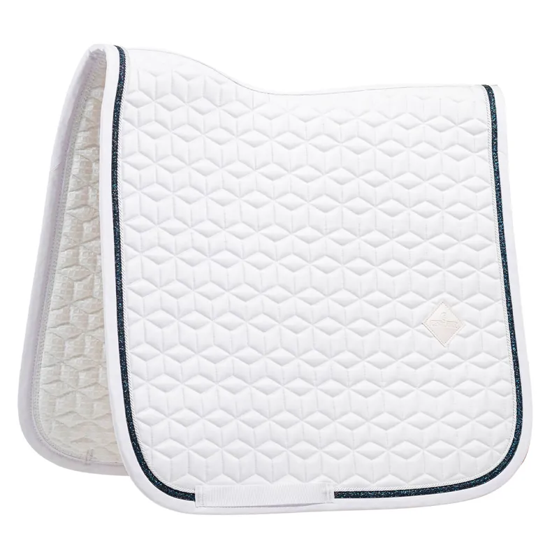 Kentucky Glitter Rope Dressage Saddlecloth - White/Black