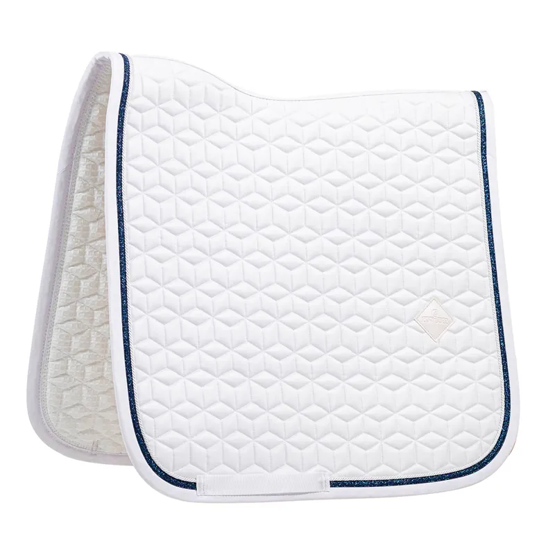 Kentucky Glitter Rope Dressage Saddlecloth - White/Navy