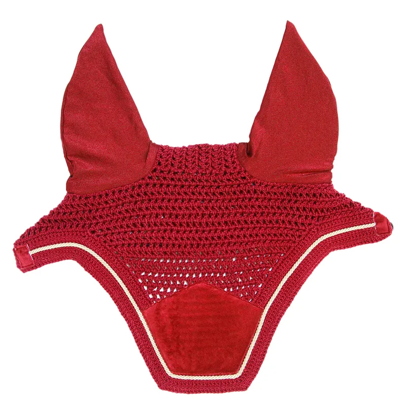 Kentucky Wellington Velvet Fly Veil - Red-1