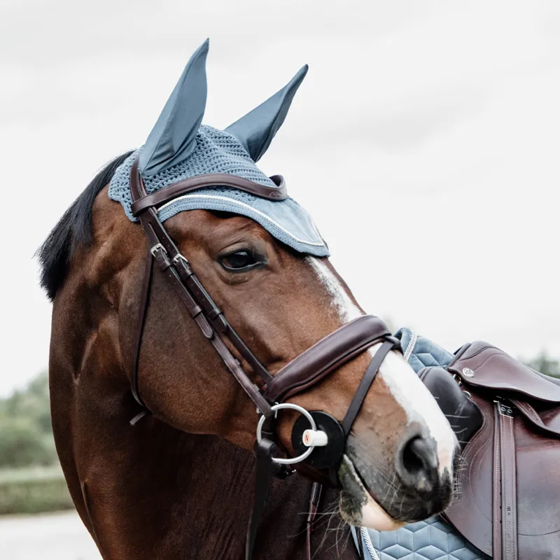 Kentucky Wellington Velvet Fly Veil - Light Blue-1