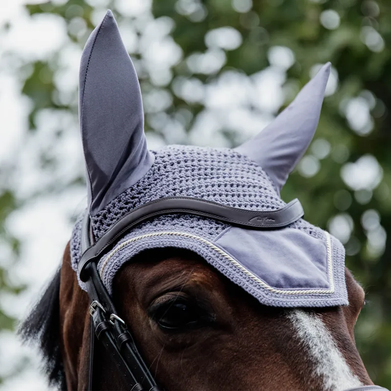 Kentucky Wellington Velvet Fly Veil - Purple-4