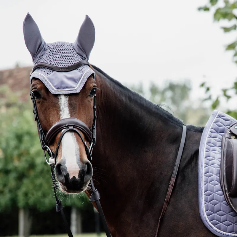 Kentucky Wellington Velvet Fly Veil - Purple-1