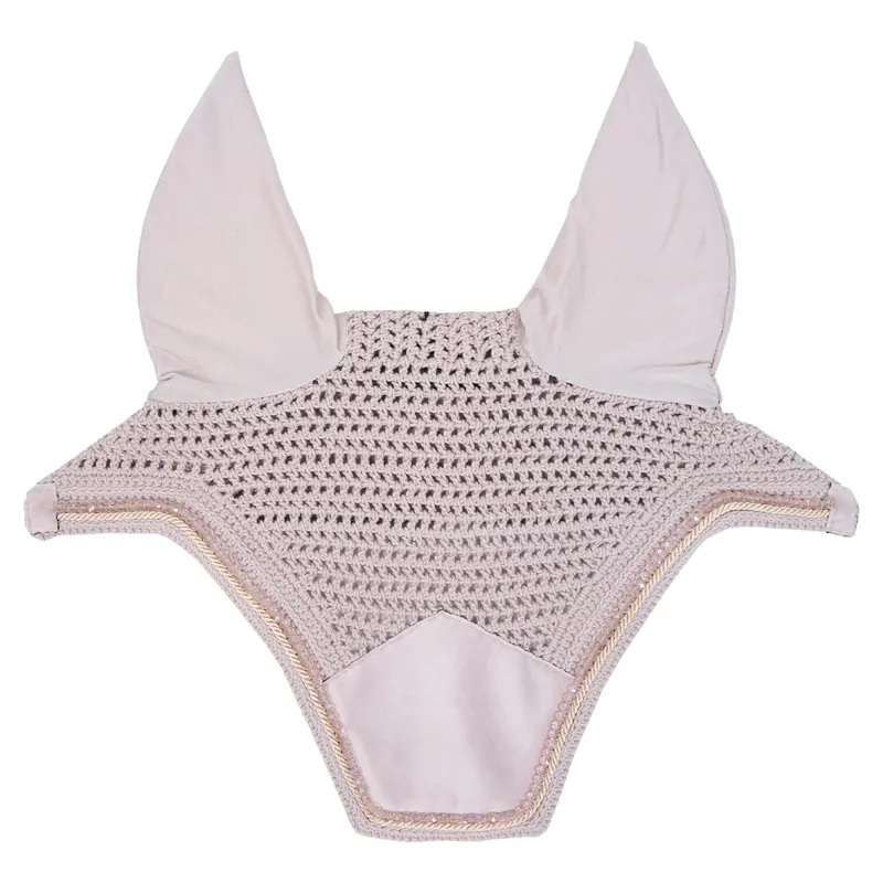 Kentucky Wellington Velvet Pearls Fly Veil - Soft Rose-1