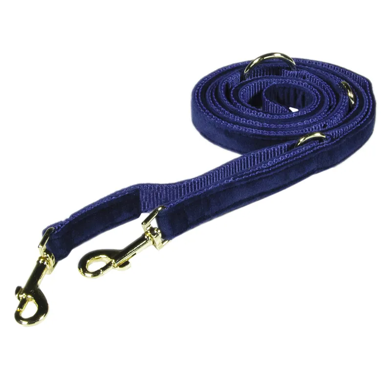 Kentucky Velvet Dog Lead - Navy