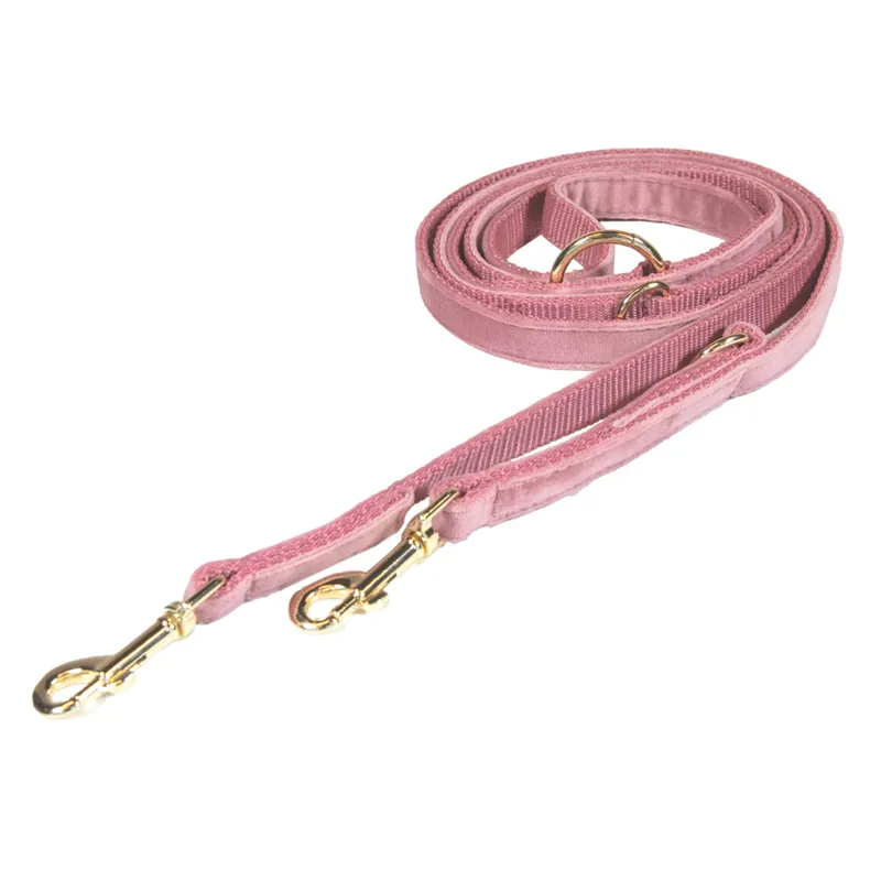 Kentucky Velvet Dog Lead - Old Rose-3