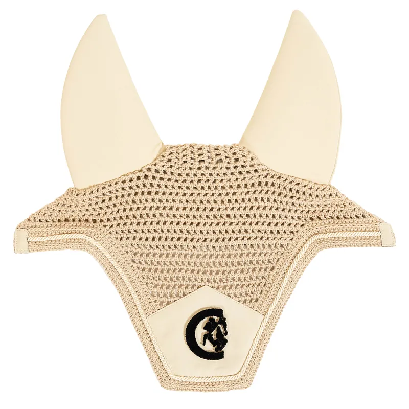Kentucky Wellington 3D Logo Soundless Fly Veil - Beige-1