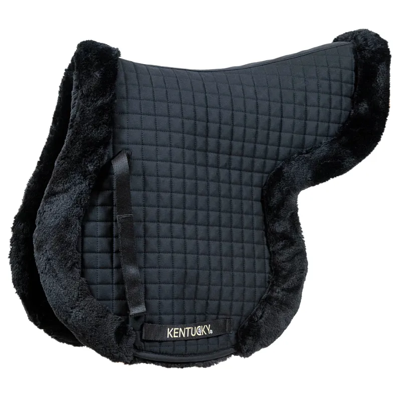 Kentucky Hunter Vegan Sheepskin Jumping Saddlecloth - Black