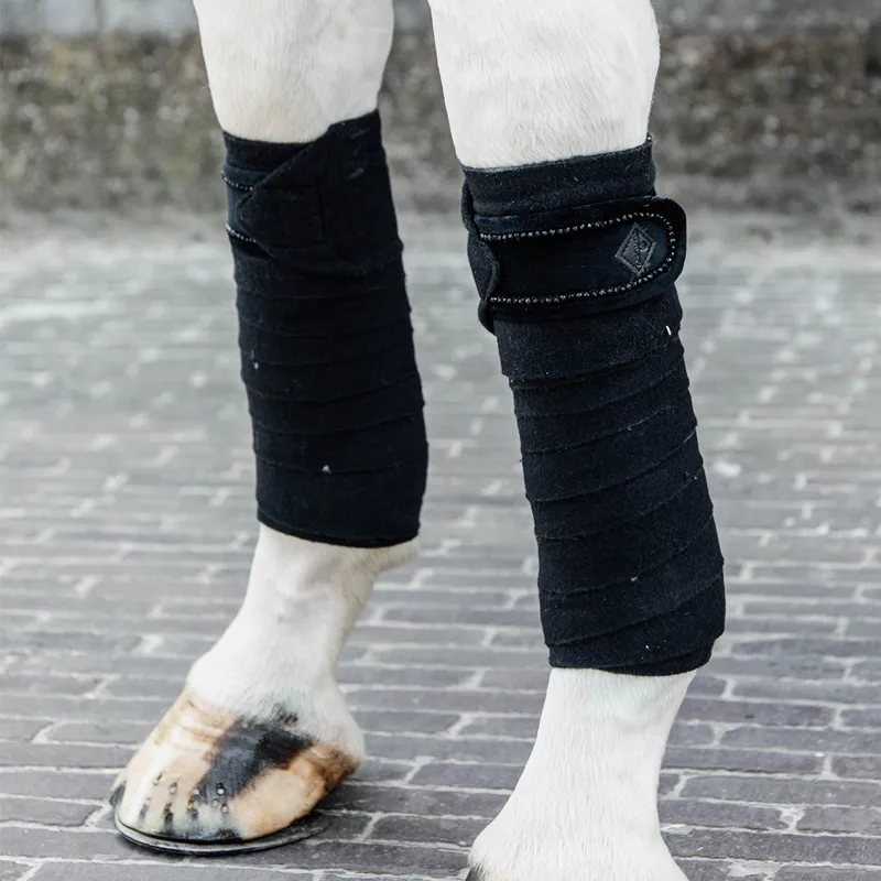 Kentucky Velvet Pearls Polar Fleece Bandages - Black-3