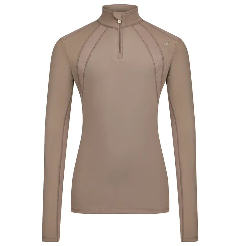 LeMieux Young Rider Mia Mesh Junior Long Sleeve Base Layer - Walnut