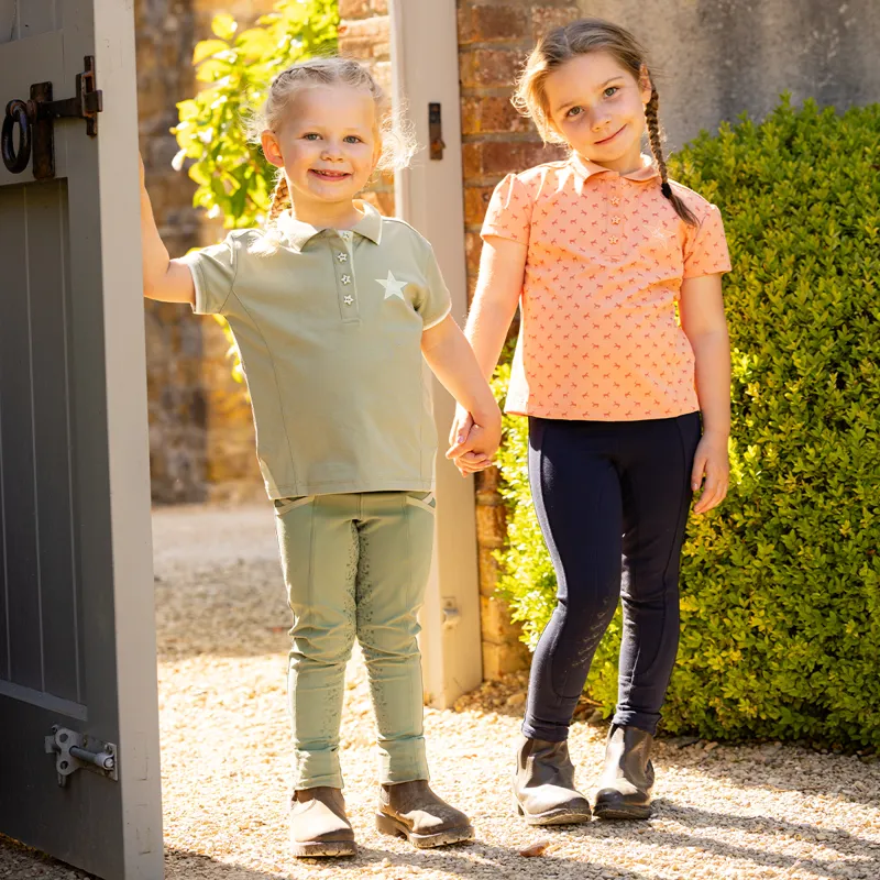 LeMieux Mini Junior Girls Polo Shirt - Fern-3