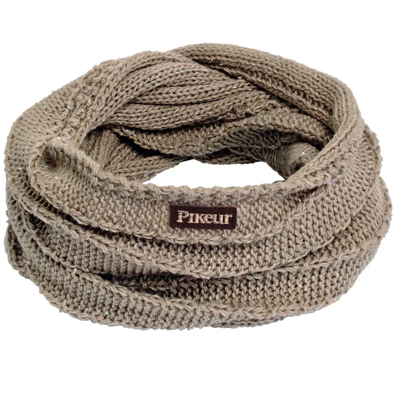 Pikeur Premium Loop Neckwarmer with Transparent Sequins - Cream