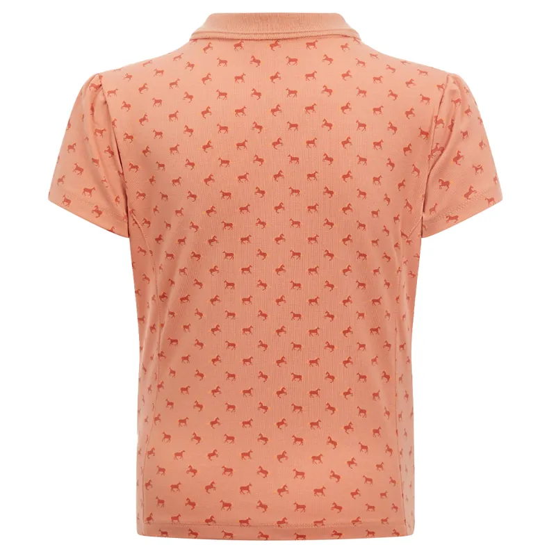 LeMieux Mini Junior Girls Polo Shirt - Sherbert-2