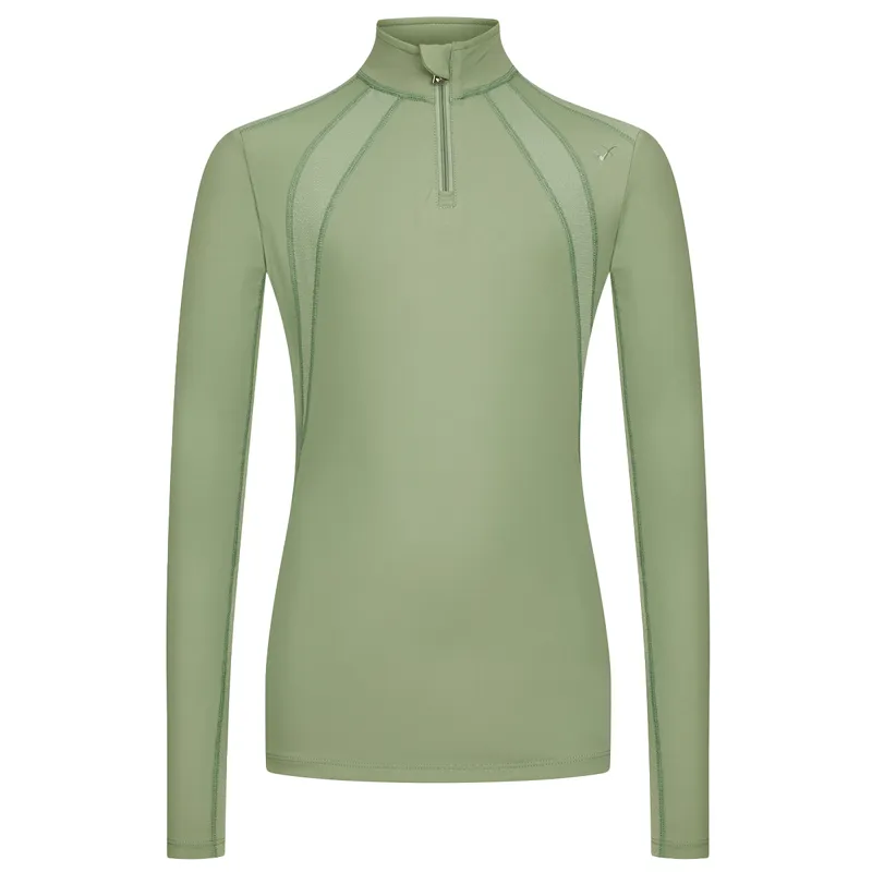 LeMieux Young Rider Mia Mesh Junior Long Sleeve Base Layer - Thyme