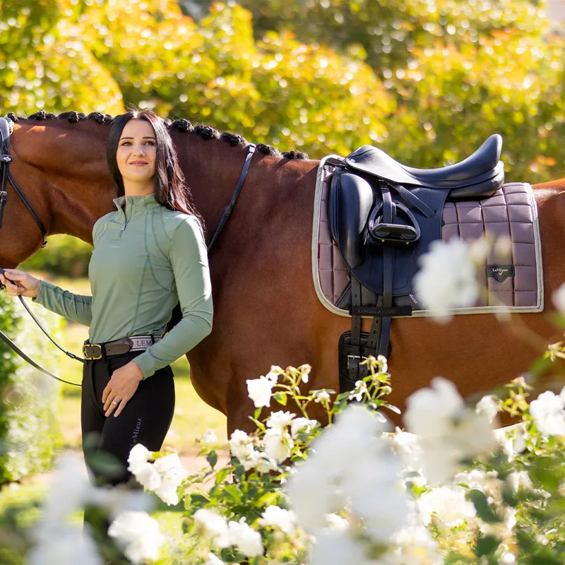 LeMieux Loire Classic Satin Dressage Square - Walnut-5