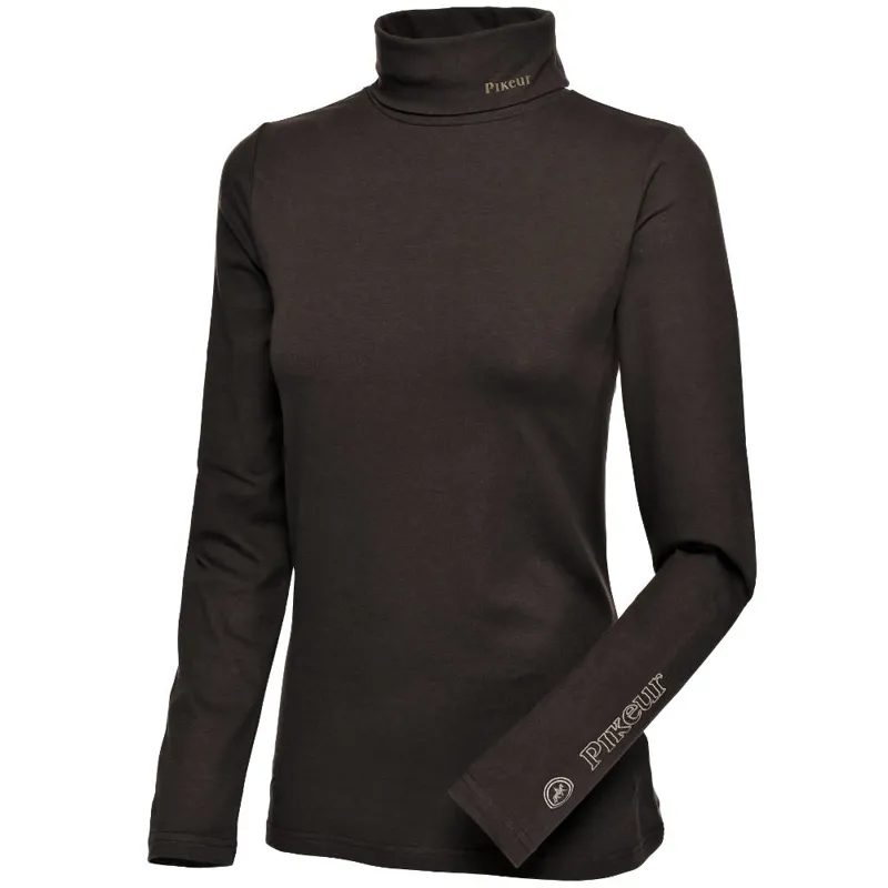 Pikeur Sina Ladies Polo Neck Pullover - Brown