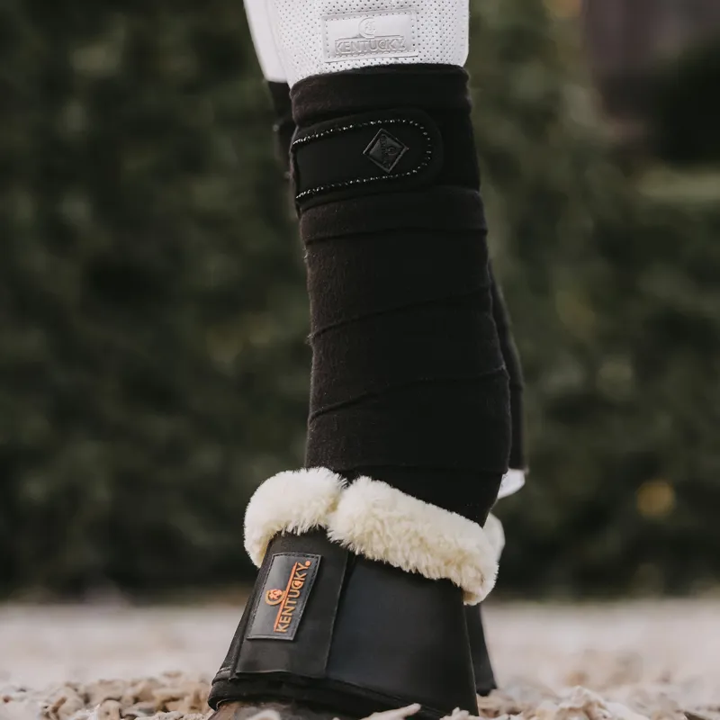 Kentucky Velvet Pearls Polar Fleece Bandages - Black-4