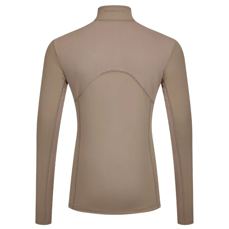 LeMieux Young Rider Mia Mesh Junior Long Sleeve Base Layer - Walnut-3