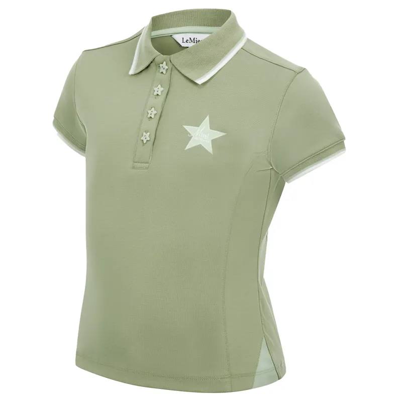 LeMieux Mini Junior Girls Polo Shirt - Fern-2