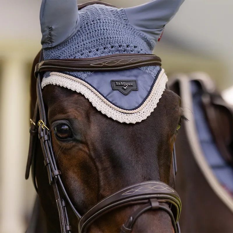 LeMieux Loire Fly Hood - Jay Blue-2