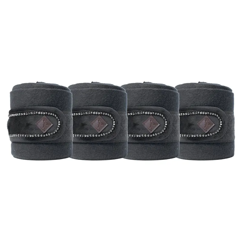 Kentucky Velvet Pearls Polar Fleece Bandages - Black-1