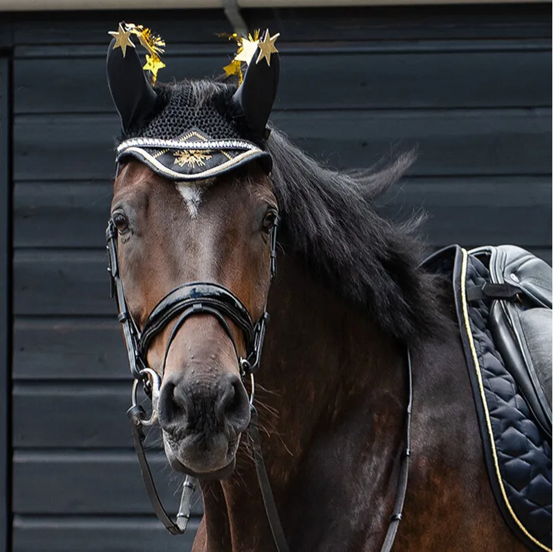 QHP Happy New Year Bridle Attachments - Gold-2