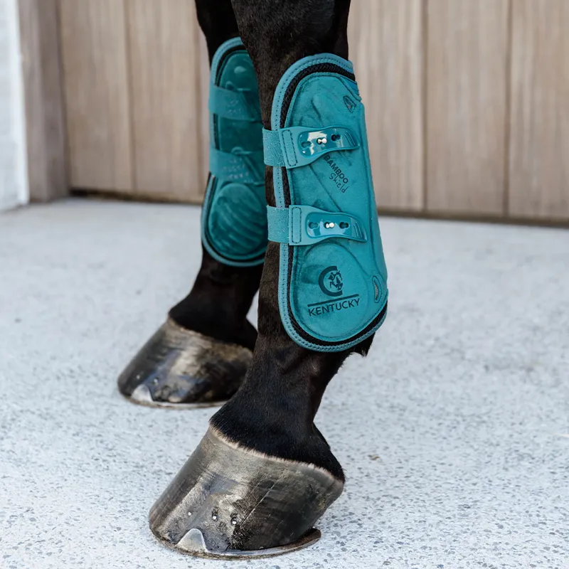 Kentucky Bamboo Shield Elastic Velvet Tendon Boots - Emerald