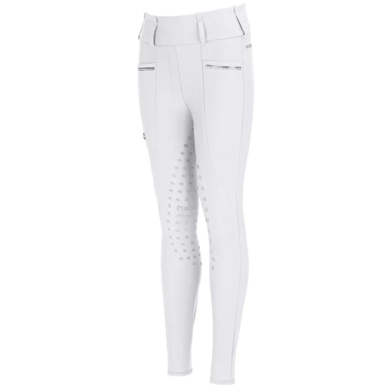 Pikeur 9105 Full Grip Junior Girls Competition Riding Tights - White