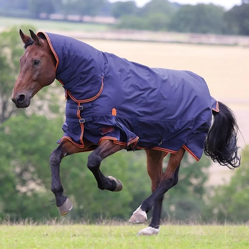 SHIRES EQUESTRIAN PRODUCTS Highlander Plus 300g Horse Turnout Blanket, Grey, 87-in