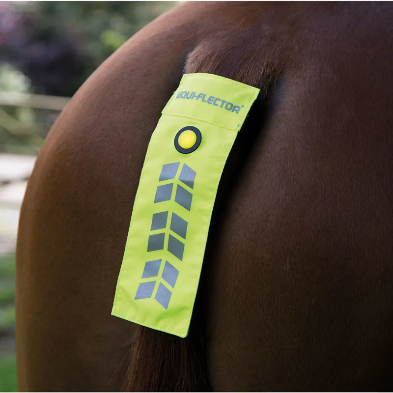 Shires EQUI-FLECTOR Flashing Tail Strap - Yellow