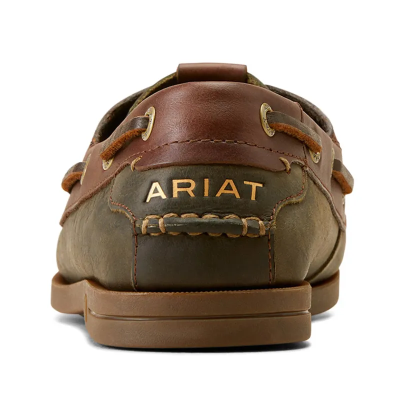 Ariat Antigua Ladies Deck Shoes - Olive Night-2