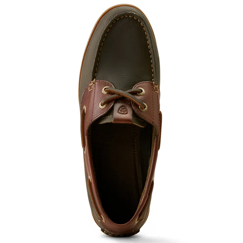 Ariat Antigua Ladies Deck Shoes - Olive Night-4