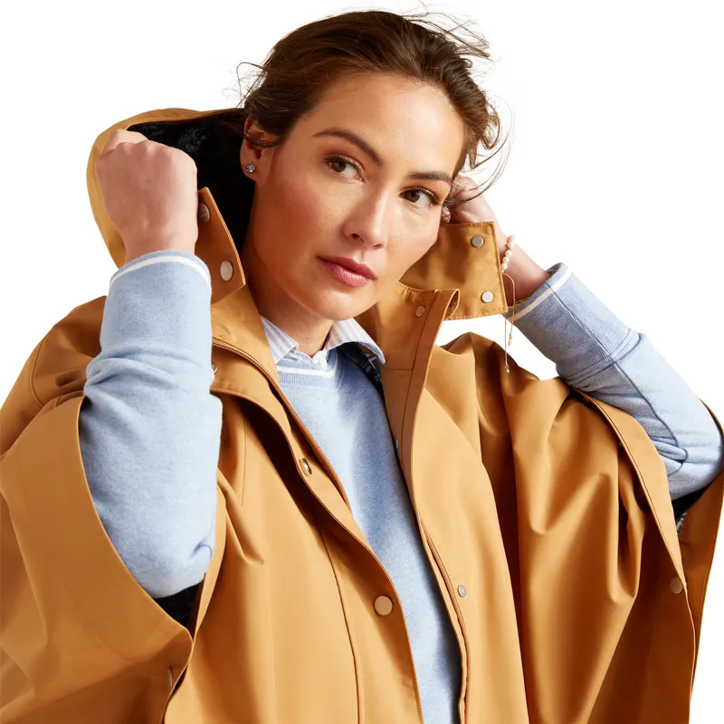 Ariat Country Anza Ladies Waterproof Cape - Travertine-2