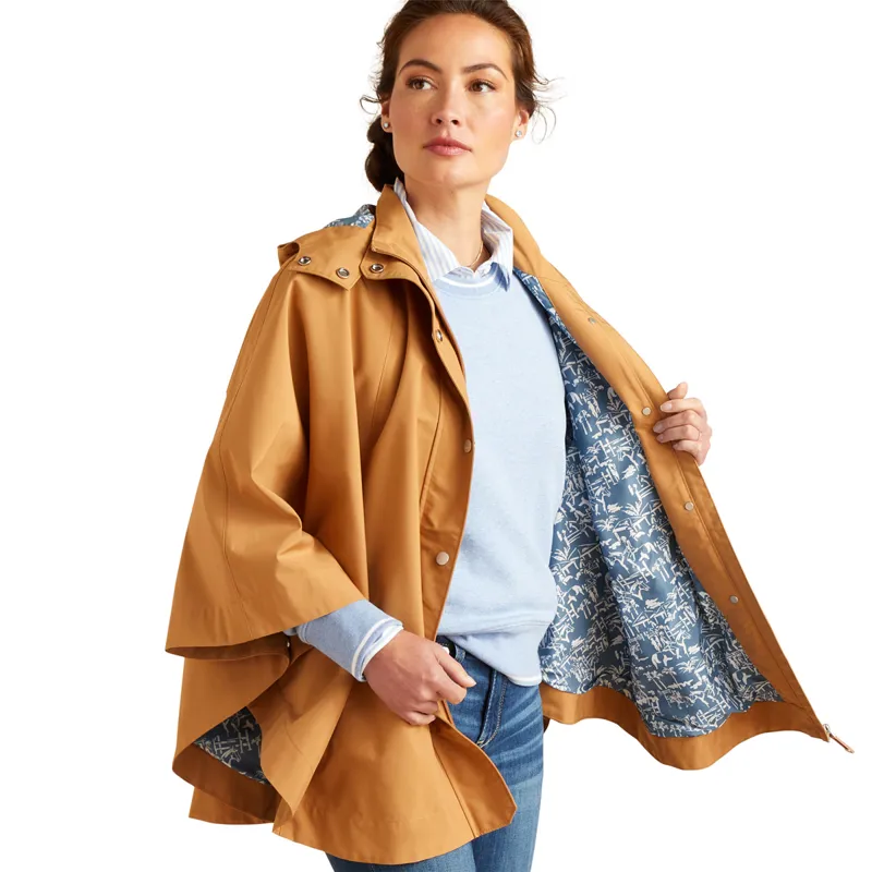 Ariat Country Anza Ladies Waterproof Cape - Travertine-3