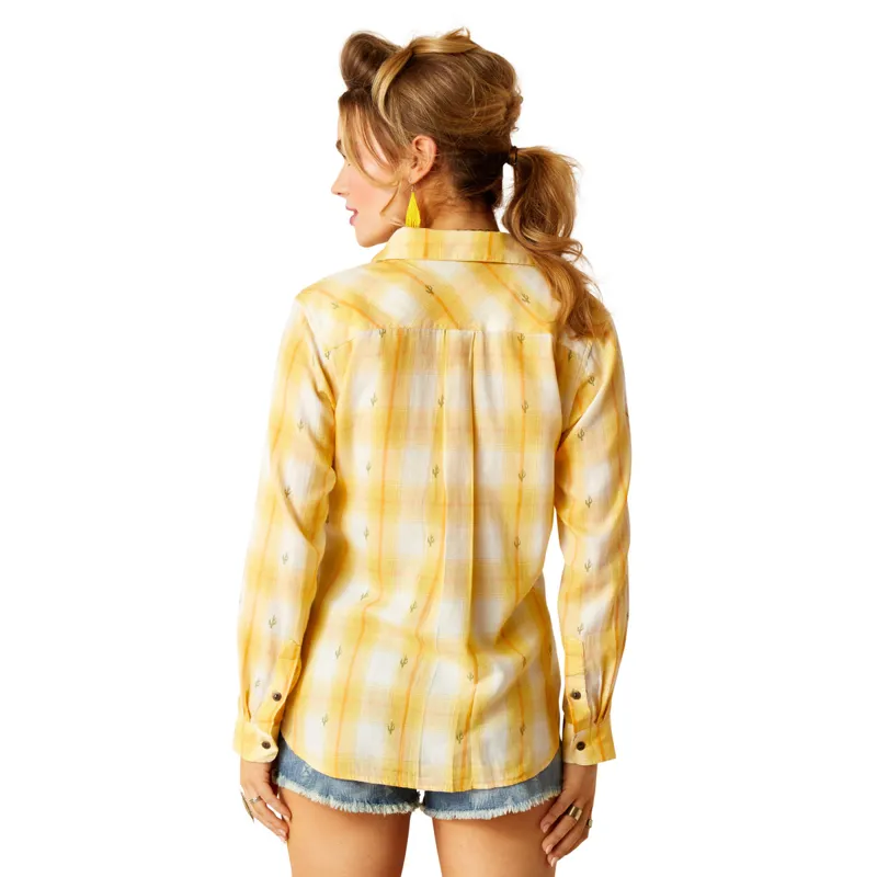 Ariat R.E.A.L. Billie Jean Ladies Shirt - Cactus Plaid-3