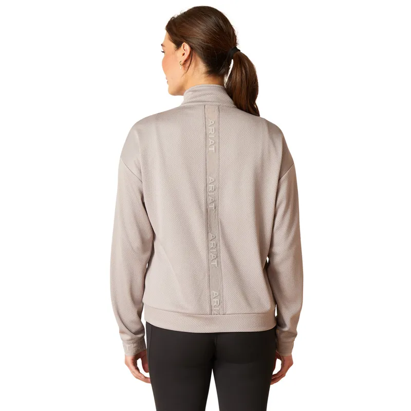 Ariat Breathe 1/2 Zip Ladies Sweatshirt - Zinc-3