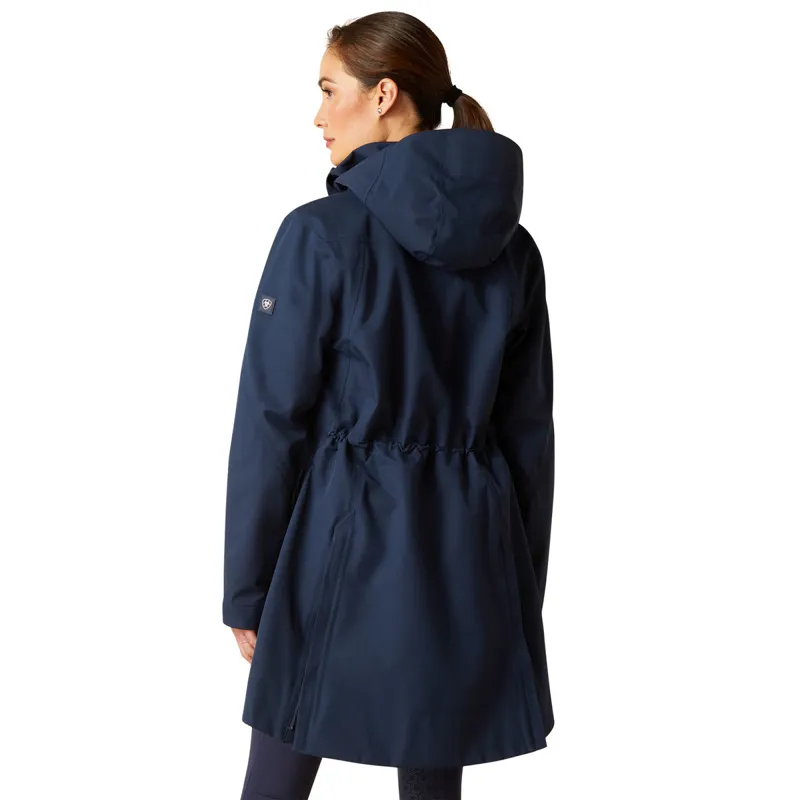 Ariat Coastal Ladies Long Waterproof Jacket - Navy Eclipse-5