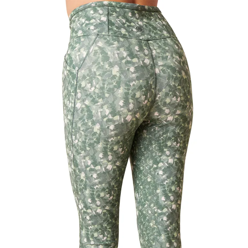 Ariat EOS Etch Half Grip Ladies Riding Tights - Brush Stroke-3
