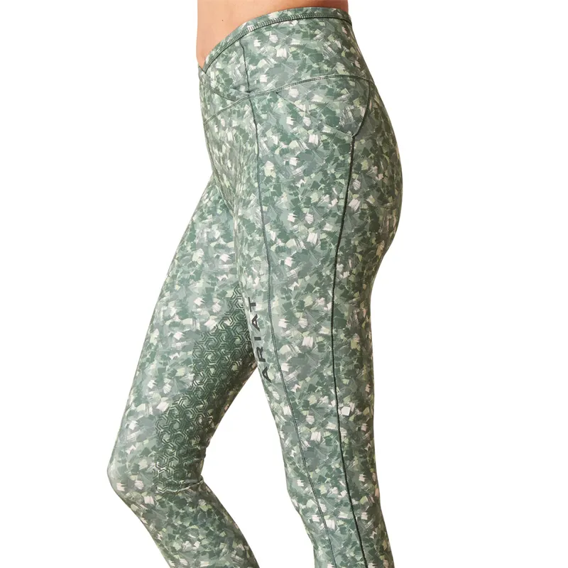 Ariat EOS Etch Half Grip Ladies Riding Tights - Brush Stroke-4