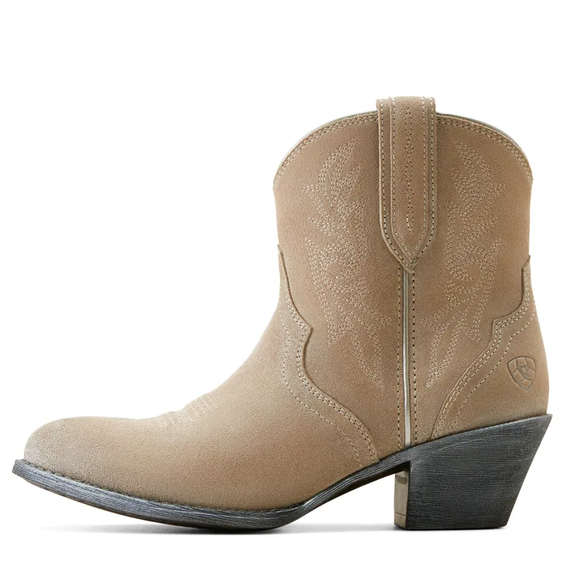 Ariat Harlan Ladies Short Western Boots - Granite Grey Suede-3