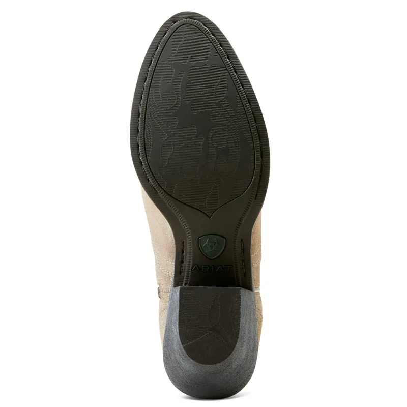 Ariat Harlan Ladies Short Western Boots - Granite Grey Suede-4