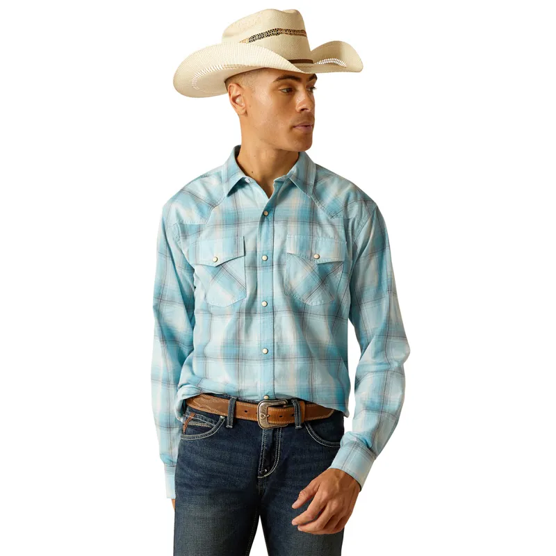 Ariat Henryk Retro Fit Mens Shirt - Crystal Blue