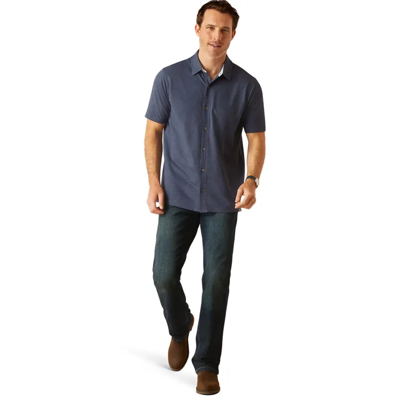 Ariat Country Ingleside Mens Shirt - Navy Heather-1