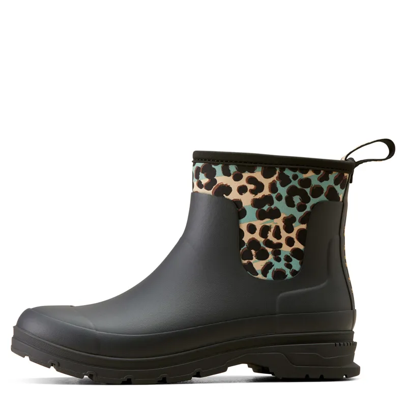 Ariat Kelmarsh Shortie Ladies Short Wellies - Black/Leopard Camo-9